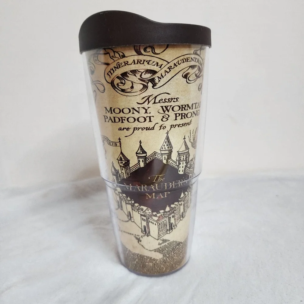 Tervis Harry Potter Marauders Map Insulated Tumbler Travel W/ Lid 24oz see photo